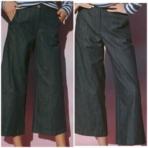 St. John cotton blend Pinstripe straight trousers